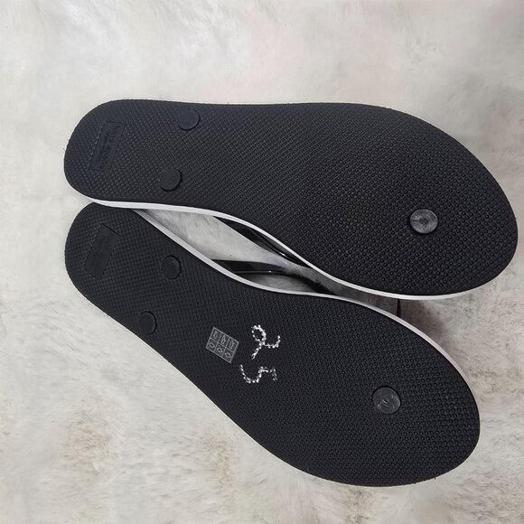 Kate Spade Black & White Poka Dot Foxy  Flip Flops New  Women's Size 11 - Picture 4 of 4